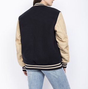 Veste universitaire en laine pour femmes en gros Veste universitaire en laine à manches longues très respirante - Product Image 2