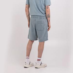 Customized Men's Vintage Sweat Shorts Thick Drawstring Hot Acid Wash <b>Patch</b> Embroidery Solid Short Cut Edge-Streetwear Style - Product Image 4