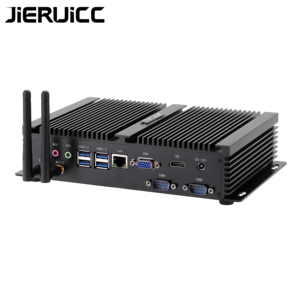 Jieruicc công nghiệp Mini PC với Intel Core i3 i5 i7 không quạt thiết kế <span class=keywords><strong>2</strong></span> RS232 cho phương tiện truyền thông trung tâm tự phục vụ kiốt chúng tôi AU phích cắm - Product Image 1