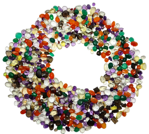 Mélange de pierres précieuses en vrac, pierres multicolores ~ pierres précieuses mixtes à facettes ~ Lot de pierres mixtes en vrac ~ pierres semi-précieuses de taille de forme - Product Image 1