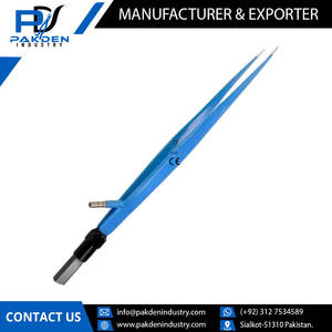 Fórceps bipolares rectos de irrigación europeos de diseño personalizado, instrumento quirúrgico eléctrico reutilizable - Product Image 5