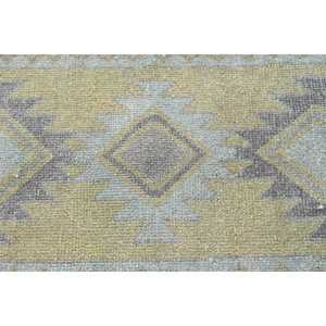 Vintage Small Rug, 1.5x3 ft Turkish Rug, <b>Yellow</b> Southwestern <b>Wool</b> Rug - Product Image 5