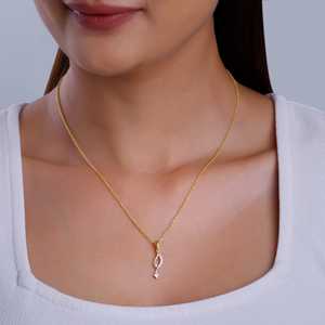 Allure Gold Diamond Pendant Collares de lujo con diamantes seductores - Product Image 3