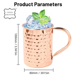 Wholesale Hammered Copper <b>Mug</b> High Standard Solid Metal <b>Mugs</b> Wholesale Moscow Mule <b>Mug</b> Best Metal Cup - Product Image 6