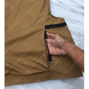 Custom Men's Simple Design Canvas Tactical Vest Jacket Sustainable Multi-Pocket Cotton Twill Fashionable Casual Style Nylon Zip - Product Image 6