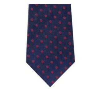 Cravatta da uomo Tommy Hilfiger Mont Classic a pois e righe, taglia regolare, stile business, stampa in poliestere con logo, confezionata - Product Image 3