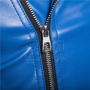 High Quality Low Price Men's <b>Winter</b> <b>Leather</b> <b>Jacket</b> with Front Logo Eco-Friendly & Windproof Color Contrast Design in Stock - Product Image 6