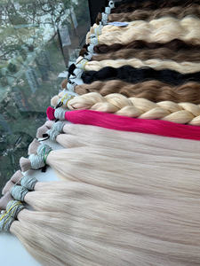 Extensions de cheveux humains de vague droite soyeuse de couleur claire de haute qualité gros en vrac du Vietnam expédition rapide-tous les conseils de longueur - Product Image 4