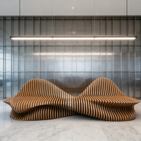 Banc paramétrique personnalisable en bois massif, mobilier d'extérieur, canapé-banc en bois, chaise paramétrique en bois