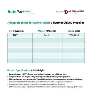 Kit de réparation de verre avant gauche pour Fiat Doblo Nouveau modèle de pièces de machines de construction - Product Image 2