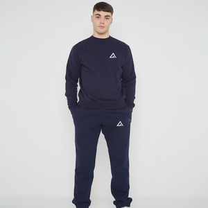 เสื้อสเวตเชิ้ตคอกลมแขนยาวแบบเรียบๆ สกรีนโลโก้เองได้ ทรงโอเวอร์ไซส์ สไตล์สตรีทแวร์ เนื้อผ้าหนา สำหรับผู้ชาย ชุดเสื้อสเวตเชิ้ตโดย Ako - Product Image 1