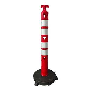 Ensemble de feux de signalisation routière solaires, feux clignotants triangulaires, 148 x 11 cm, réflecteur blanc, plastique ABS/PC - Product Image 6
