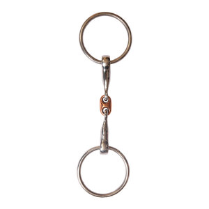 Broca de boca de cobre de tres partes | Broca de entrenamiento de caballos de acero inoxidable articulada doble | Tachuela de equitación ecuestre - Product Image 2