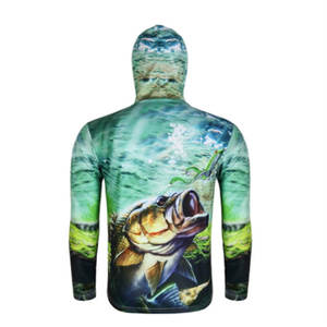 Custom Breathable Fishing <b>Shirt</b> Uv Performance Fishing Hoodie Upf 50 Dry-fit Long Sleeve Fishing Hood - Product Image 1
