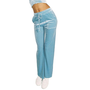 Haute qualité femmes décontracté évasé survêtement ensemble solide coton à capuche évasé pantalon écologique respirant pour l'hiver nouveauté - Product Image 2