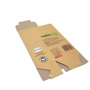 Boîtes d'emballage de luxe personnalisées en papier kraft avec fenêtre, imprimées en offset, pour farine de riz et sel, avec feuille d'or et revêtement UV, recyclables - Product Image 3