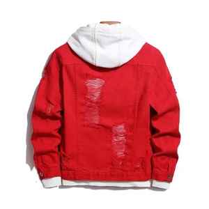 Vestes en jean personnalisées avec logo pour hommes, style uni, délavé à l'acide, vente chaude 2024, pour l'Europe et l'Amérique - Product Image 2