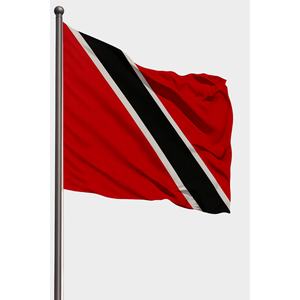 Drapeau extérieur de Trinité-et-Tobago avec logo personnalisé, impression numérique sur mât de drapeau en aluminium, bannières en polyester et soie - Product Image 1