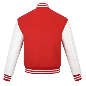 Veste d'hiver vintage pour hommes brodée de logo, bombardier de baseball, vestes Letterman, vestes universitaires en cuir personnalisées, vente en gros - Product Image 6