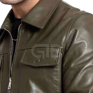 Veste en cuir de haute qualité Logo personnalisé Veste en cuir Vêtements à la mode Veste en cuir pour hommes - Product Image 5