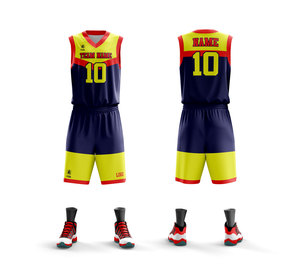 Équipe personnalisée sublimée Meilleur prix Vente en gros Uniforme de basket-ball Impression par sublimation de haute qualité Nouveau design personnalisé Basket-ball - Product Image 5