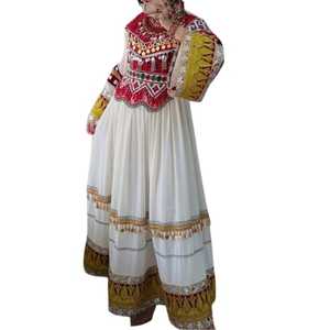 Nouvelle Arrivée Robes de Soirée Bohèmes Vintage en Velours Lourd Brodé pour Femmes, Tenues de Mariage Afghanes et Pakistanaises, Teintes Unies - Product Image 1