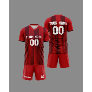 Maillot de football rouge de haute qualité, design de haut de gamme pour équipe, style crop top, maillot de football américain premium 100% polyester - Product Image 3