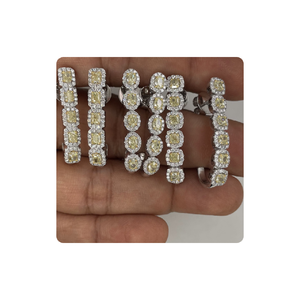 Boucles d'oreilles en or blanc 14 carats avec diamants jaunes et blancs naturels Bijoux élégants en diamant jaune naturel - Product Image 6