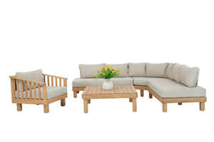 Juego de Muebles de Acacia Natural, Sofá Esquinero Maison Acacia para Salas de Estar Amplias y Compradores de Muebles Comerciales - Product Image 6