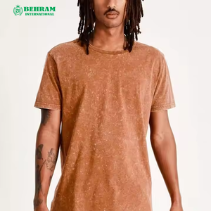 Nuevas Camisetas de Manga Corta para Hombre, Lisas, de Poliéster/Algodón, con Logotipo Personalizado, Estilo Vintage, Lavadas con Piedras, 200GSM, Corte Holgado, Ecológicas y de Secado Rápido - Product Image 6