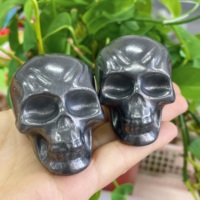 Crânes en Cristal Naturel de Guérison en Gros : Obsidienne Noire, Quartz Clair, Améthyste – Sculptés à la Main pour la Décoration d'Halloween