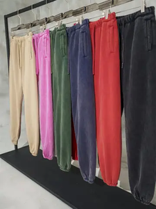 Pantalones para correr para gimnasio de algodón de primera calidad para hombre, pantalones informales de estilo callejero de secado rápido, pantalones lisos para correr, ropa de entrenamiento holgada - Product Image 2