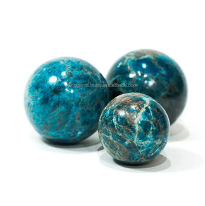 Natural Blue Apatite Polished <b>Crystal</b> <b>Sphere</b> Healing Stone - Product Image 6