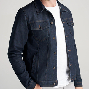 Veste en jean pour homme - Design streetwear moderne et décontracté, coupe confortable, option logo frontal, prête pour l'hiver - Product Image 4