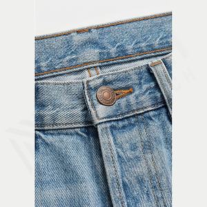 กางเกงยีนส์ผู้ชายผ้าฝ้ายเดนิม ทรงตรง ยืดได้ แห้งเร็ว สีพื้น สำหรับฤดูหนาว คุณภาพพรีเมียม สีสั่งทำได้ สไตล์ลำลอง - Product Image 4