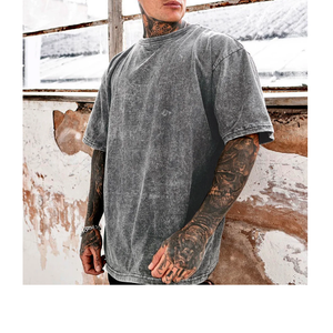 เสื้อยืดผ้าฝ้ายแขนครึ่งแขนแบบวินเทจของผู้ชาย BD คอลเลคชั่น100% กำหนดเองน้ำหนักตัวใหญ่พิเศษ - Product Image 6
