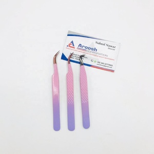 High Quality <b>Rose</b> Gold Purple Stainless Steel Eyelash Extension Tweezers Sustainable Diamond Grip <b>Light</b> Pointed Tip-Wholesale - Product Image 6
