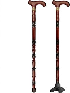 ไม้เท้าทำจากไม้แกะสลักแบบกำหนดเองสำหรับเป็นของขวัญและของสะสมไม้เท้าเดินไม้โรสวู้ดพร้อมที่จับทองเหลืองทำด้วยมือระดับพรีเมียม - Product Image 2