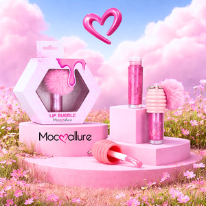 Lote de 6 unidades - Brillo Labial Mocoallure Miel Rosa "Lip Bubble" - Brillo Hidratante con Pompón Kawaii - Acabado Sedoso con Efecto Espejo - Product Image 6