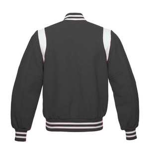 Varsity Jacket Classic Wool Leather Unisex Casual Wear Varsity Bomber Ligero Algodón Acanalado College Fashion Chaquetas para hombres - Product Image 6