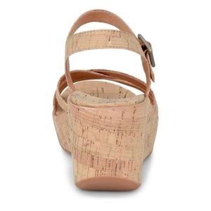 Sandali da donna Korks Jenneve con punta aperta, beige, taglia 8 - Comodi, con zeppa rialzata e soletta morbida in EVA, perfetti per l'estate - Product Image 2