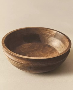 Ensaladera antigua de madera de mango - Product Image 1