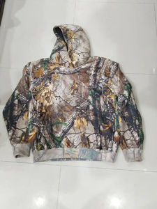 Vente en gros : Sweat à capuche uni en polaire, imprimé numériquement et brodé, coupe-vent doublée, idéal pour la chasse hivernale - Product Image 3