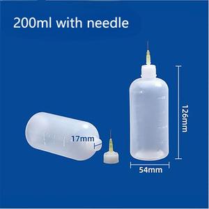 Bouteille de colle à presser en plastique PE de 50ml 100ml 200ml au <span class=keywords><strong>prix</strong></span> d'usine en gros avec aiguille de 1/2 pouce - Product Image 6
