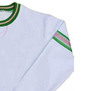 Sudaderas con capucha informales a cuadros para mujer, sudaderas de lana bordadas en blanco y verde con estampado de letras, talla 6XL para ropa de otoño - Product Image 3