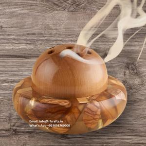 Incensario Bakhoor de madera de resina artesanal para el hogar árabe y festivales - Product Image 4