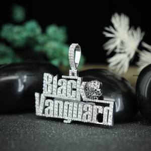 Colgante de Doble Capa con Nombre en Moissanita de Corte Brillante Redondo, Joyería Hip Hop de Lujo Personalizada, Joyería con Letras en Plata 925 con Incrustaciones de Circonitas - Product Image 3
