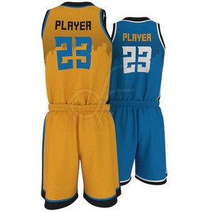 ชุดบาสเก็ตบอลพิมพ์ลายแบบซับลิเมชั่นคุณภาพสูง ชุดกีฬาผู้ชายสั่งทำได้ สีตามต้องการ - Product Image 2