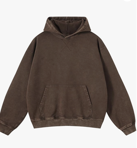 Sweat-shirt à capuche surdimensionné pour homme, fabriqué directement en usine, sweat-shirt à capuche unisexe délavé à l'acide, sweat-shirt vintage à capuche, sweat-shirt hip-hop avec poche, Bangladesh - Product Image 2