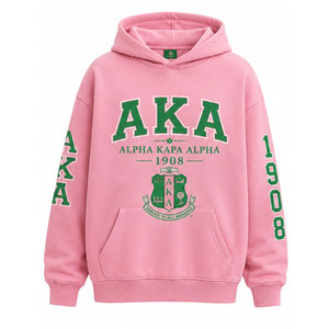 Sweat-shirt unisexe décontracté Alpha 08 Alpha rose vert en molleton 100% coton avec poche et logo imprimé - Product Image 5